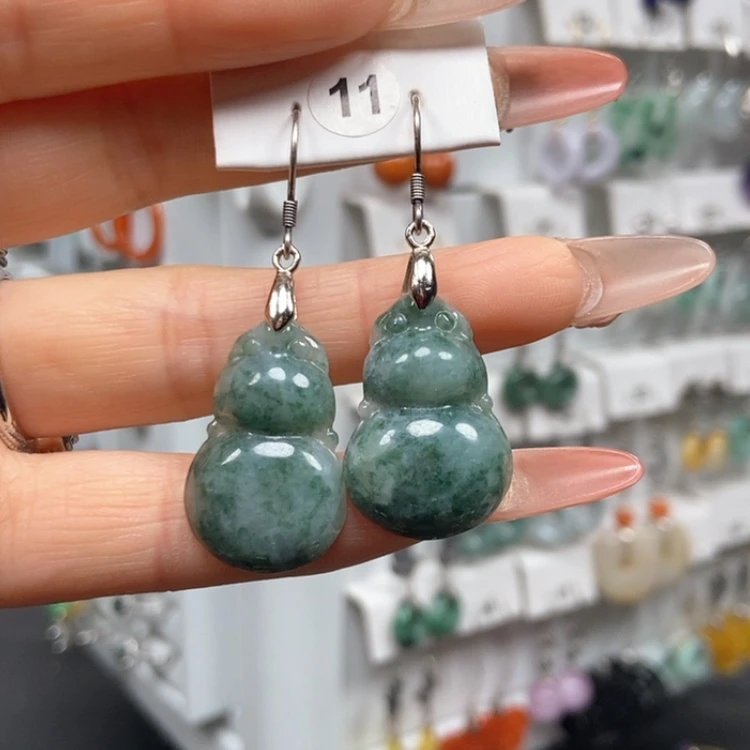 【闪购商品】翡翠耳饰银S925镶嵌耳饰