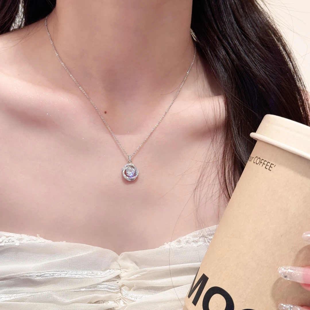 黄铜锆石项链 欧美Ins项链时尚精致饰品轻奢高级感首饰锁骨链