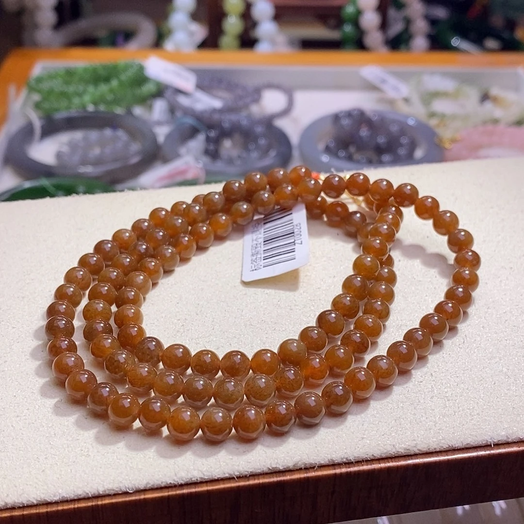 颈饰未镶嵌和田玉且末糖银镶项链6MM