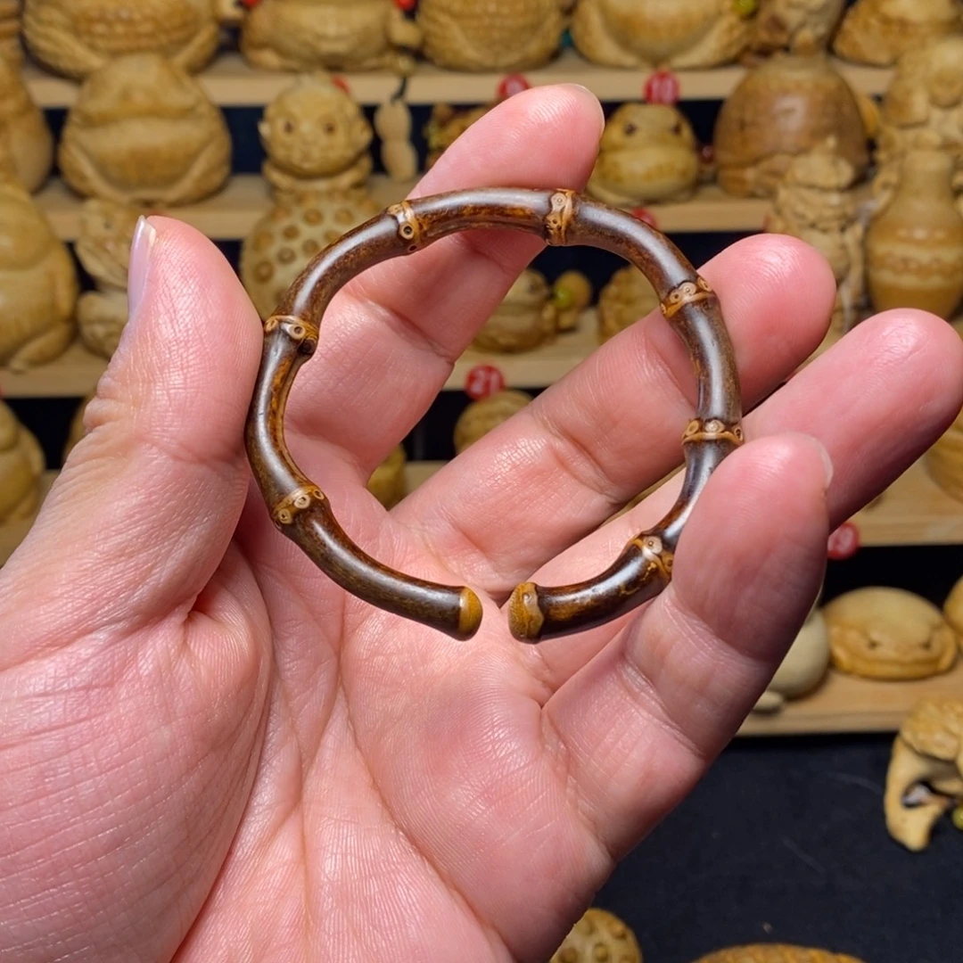 竹老料紫竹根手镯