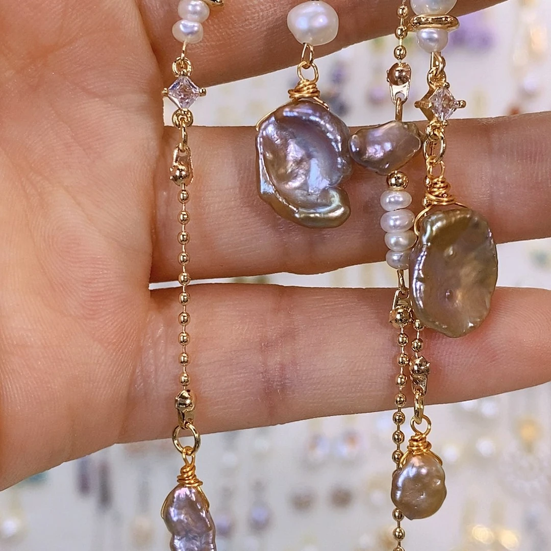 淡水珍珠耳饰未镶嵌