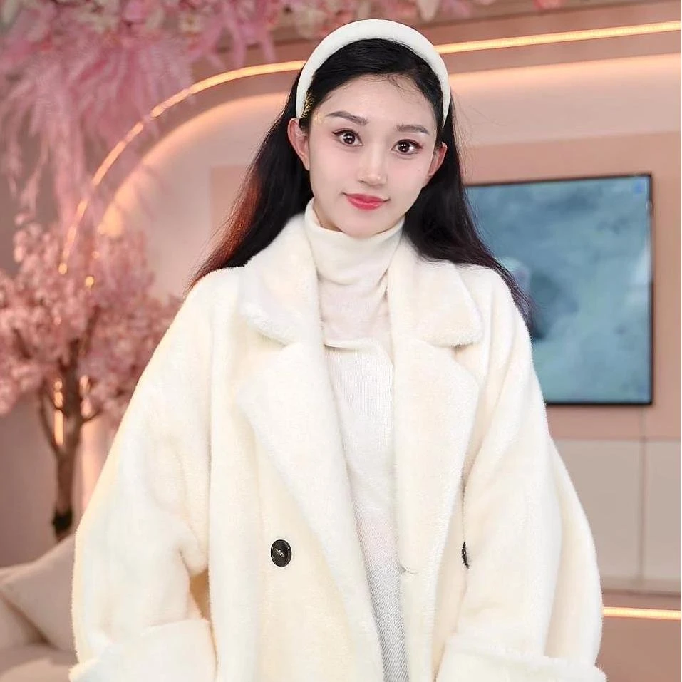 DYFEIFAN/迪扬霏凡寒冬防风防雨保暖宽松过膝长款毛毛长款外套