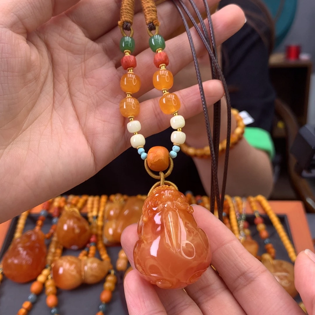 蜜蜡颈饰未镶嵌天然