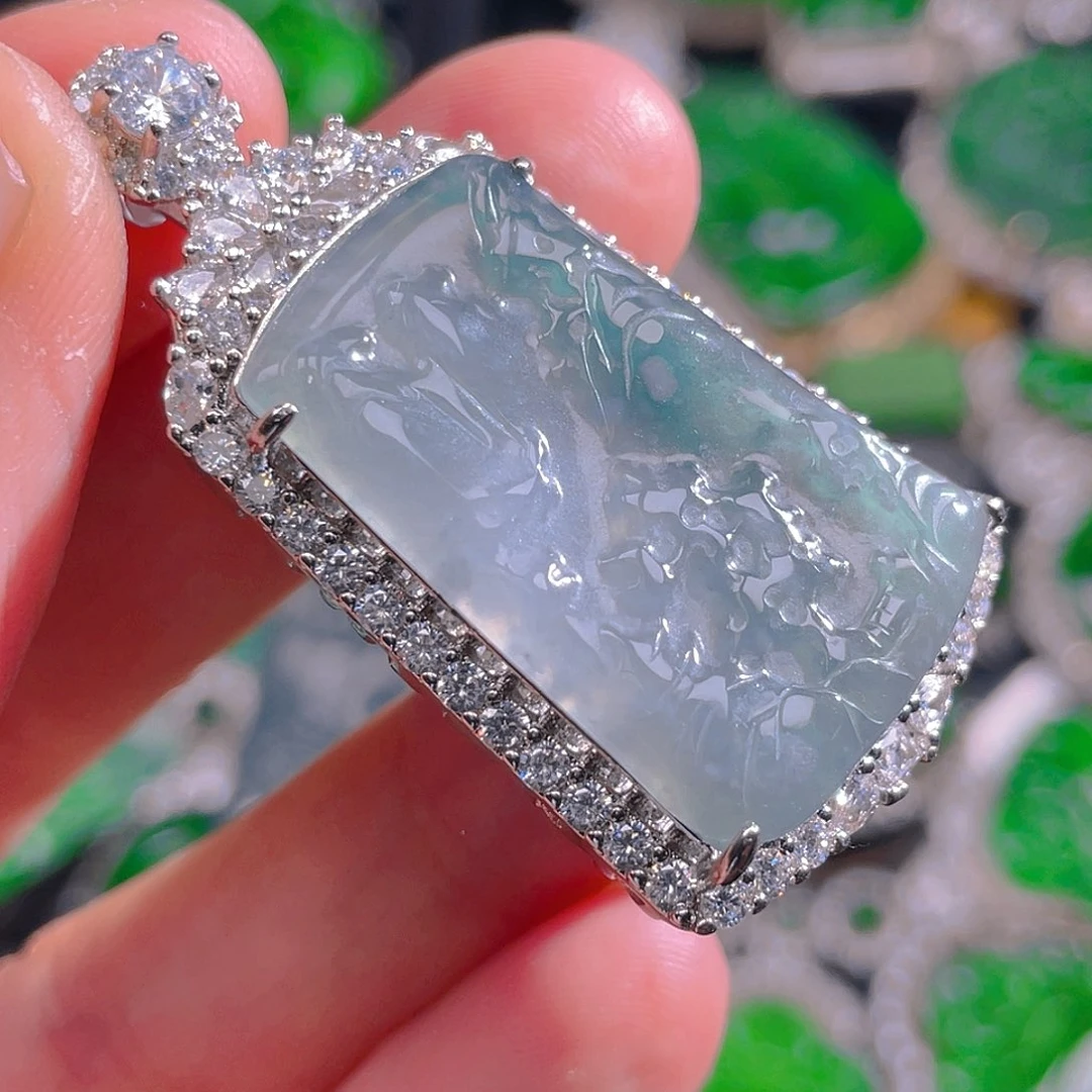 翡翠未镶嵌吊坠(不含链)