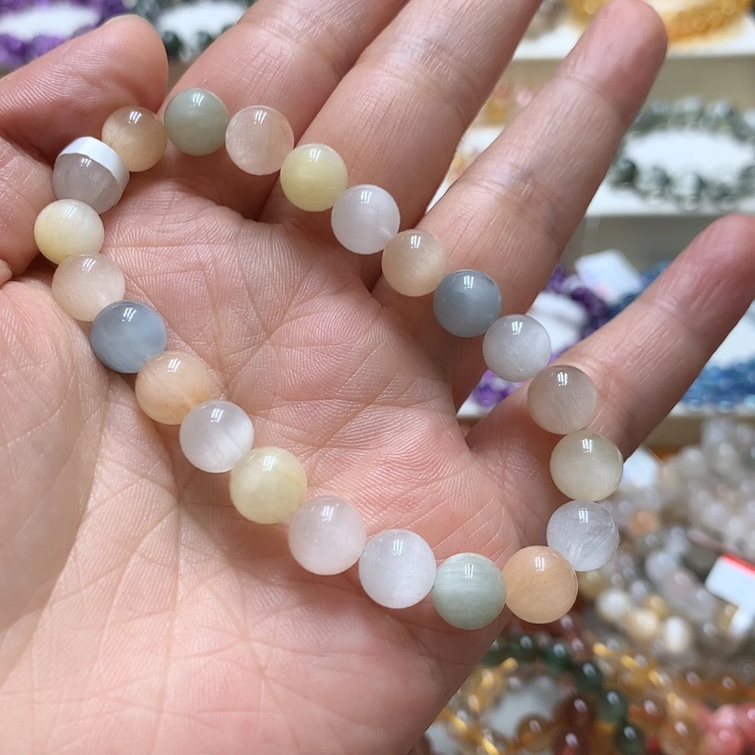 未镶嵌手链水晶彩兔毛
