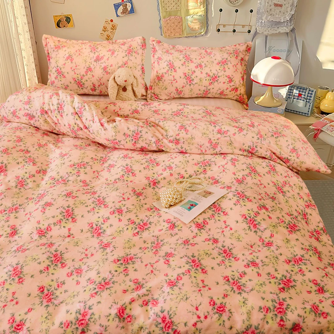 moxy/慕悉单人秋冬季床品套件牛奶绒被套双面绒奶绒平面被罩