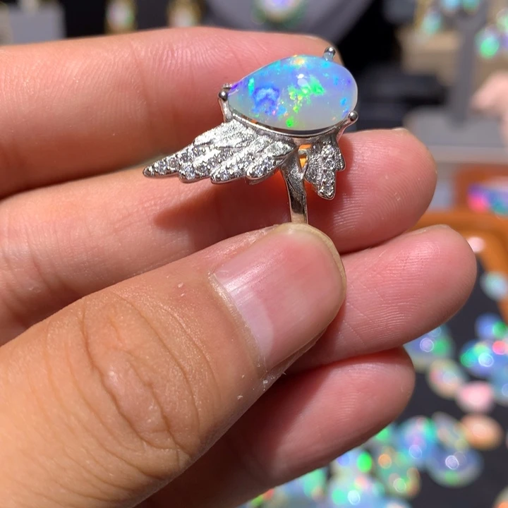 Y****欧泊银S925镶嵌欧泊戒指