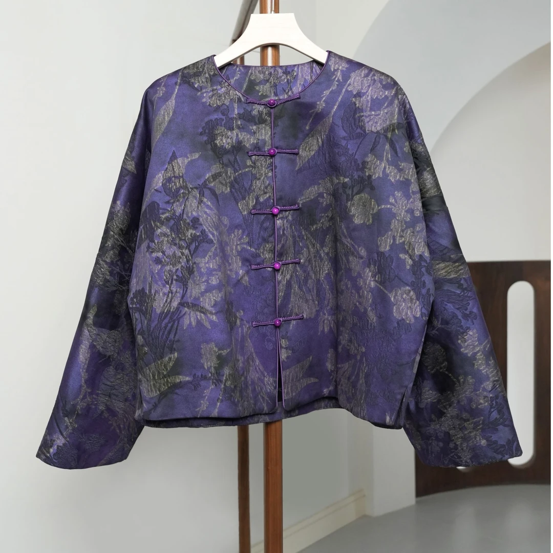 【十三郎】2025中襟绣花棉服242623