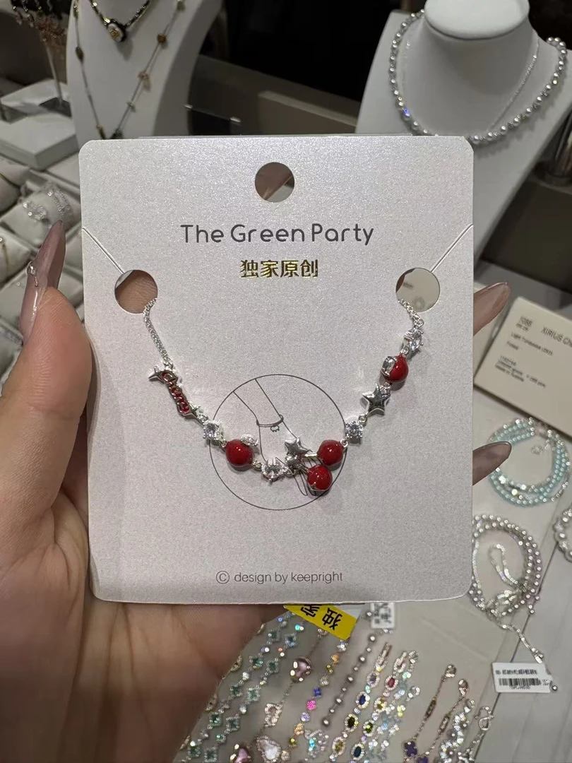 TheGreenParty樱桃系列日韩轻奢女款手链
