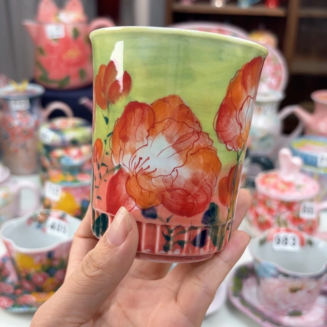 景德镇手绘高温釉下彩陶瓷茶具
