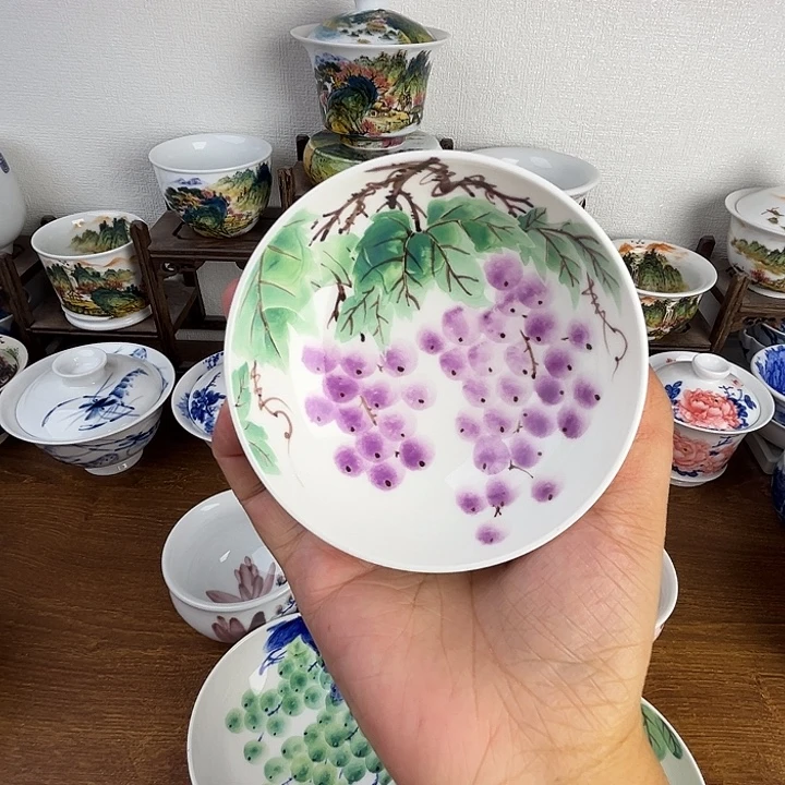 忠意堂釉下彩葡萄