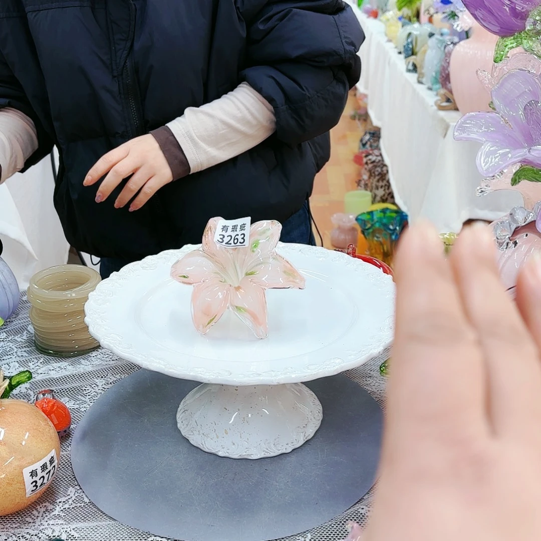 瑕疵福利不退不换琉璃花瓶艺术品