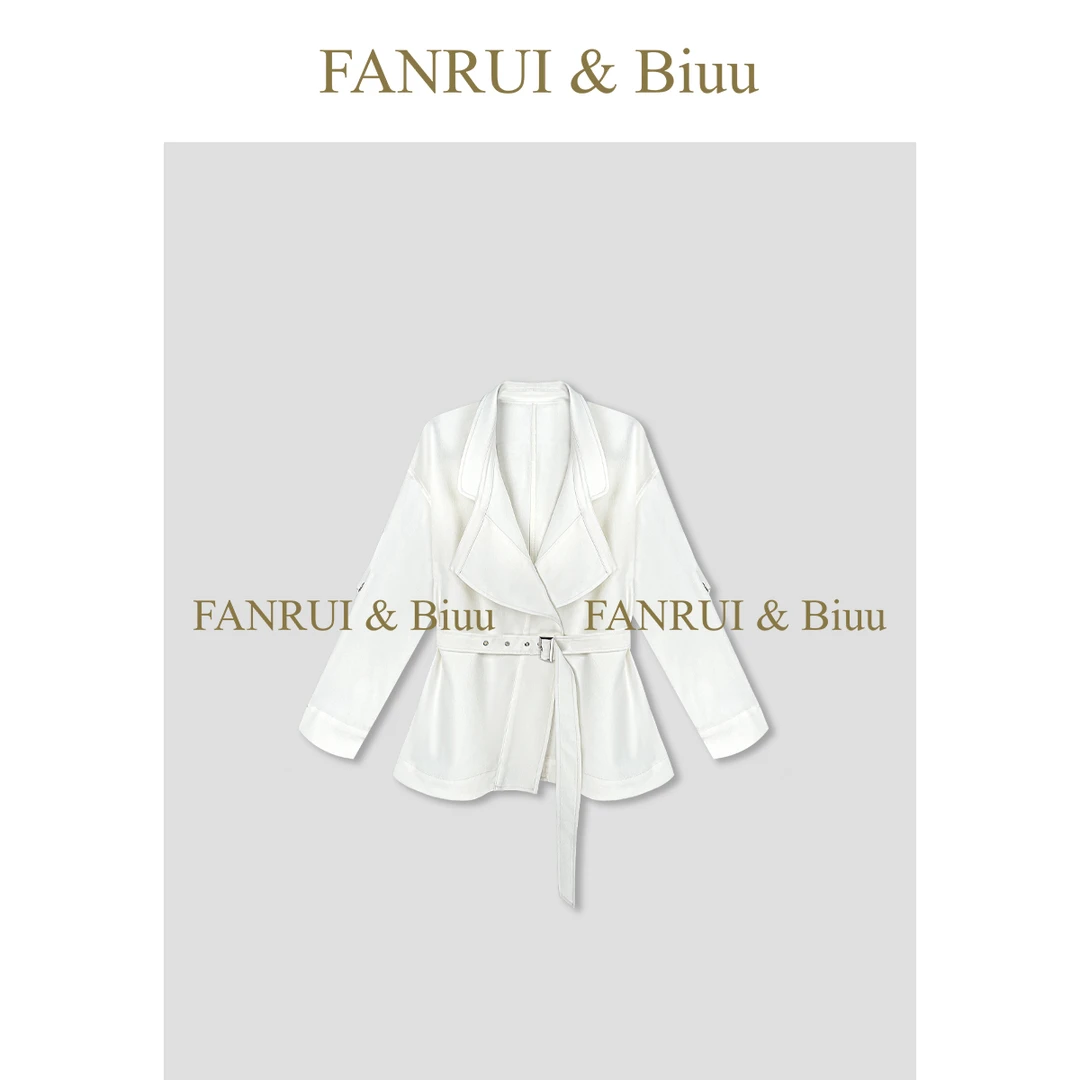FANRUI/泛芮「甜心小西」系带时髦洋气高级气质百搭风衣外套B17899
