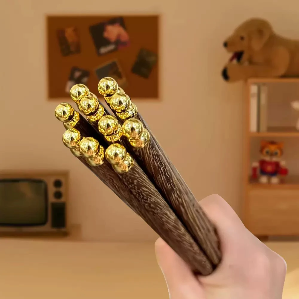 鸡翅木筷子家用高档无漆无蜡原木实木防滑防霉耐高温中式木筷