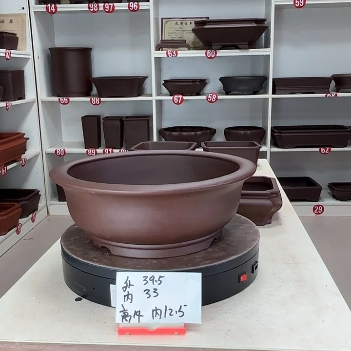 林***超紫砂花盆下线圆盆