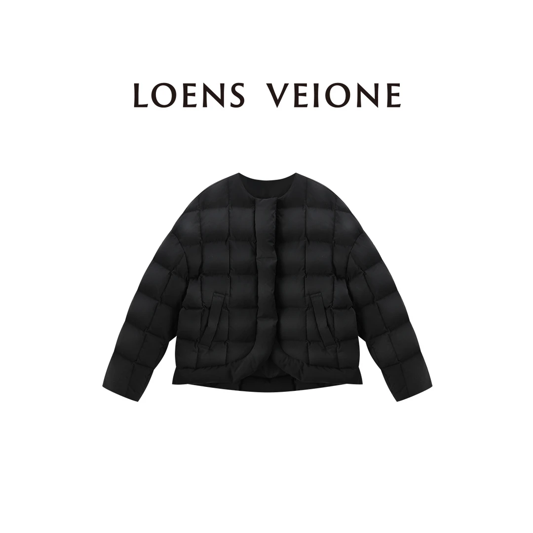 LOENS VEIONE/罗拉 90白鹅绒女款简约宽松鹅绒服23CVDYR0081N