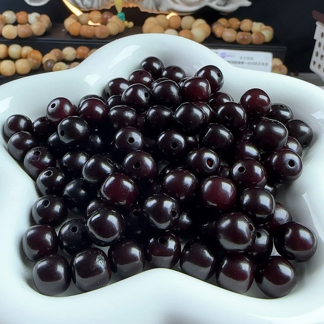 菩提根/象牙果手串卡11黑金红桶珠30卡牌➕10备珠