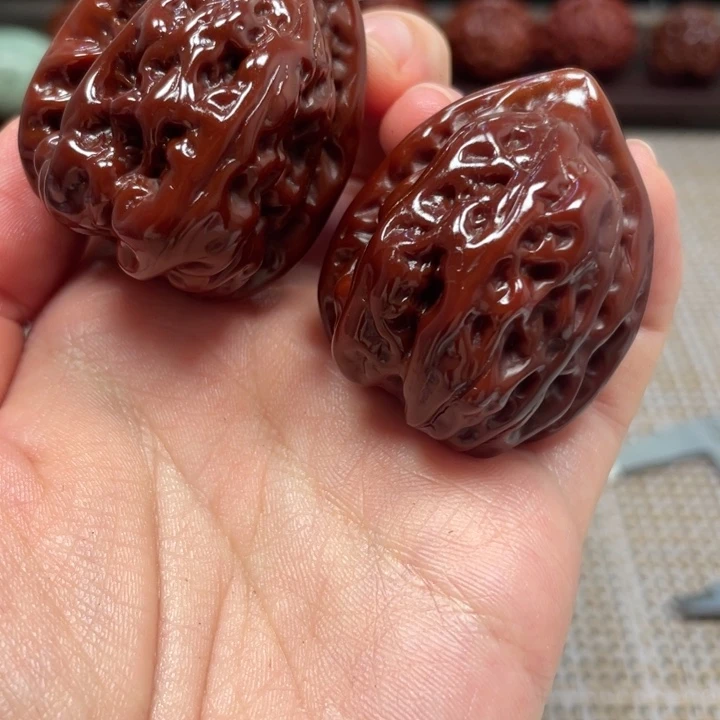 润***程吊坠文玩核桃野鸡心文玩核桃35