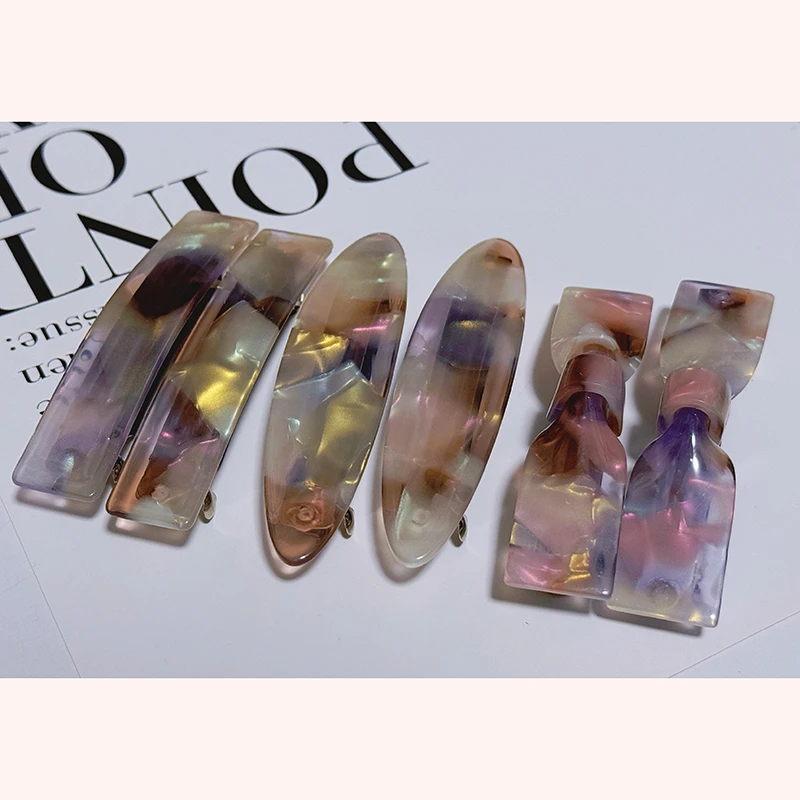 幻彩 马尾弹簧夹蝴蝶结一字马尾夹子发夹发卡大号小号