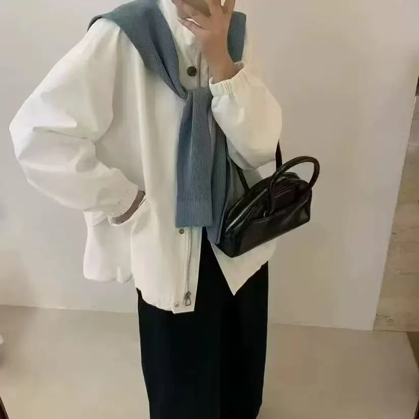 88202*秋季新款小香风气质百搭简约韩版披肩百搭短外套（衣长68）