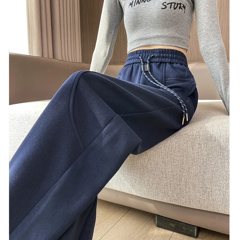 香蕉阔腿裤女春秋2025新款直筒宽松遮胯慵懒风高腰显瘦休闲镰刀裤