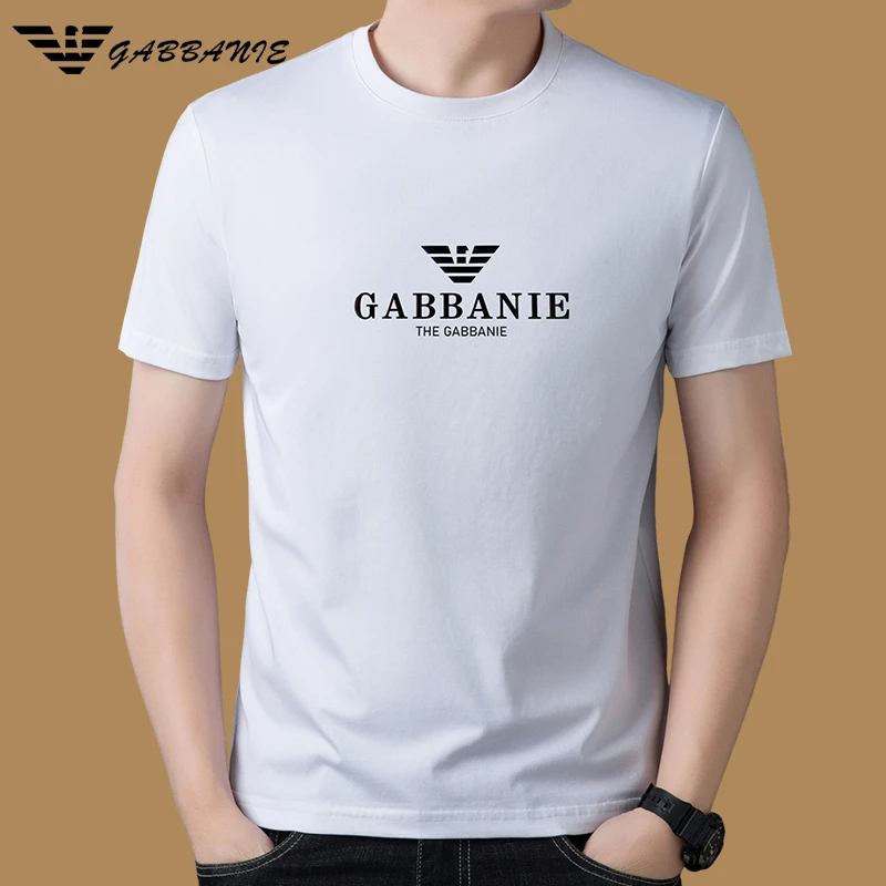 2025时尚舒适男士圆领短袖T恤运动潮流夏季半袖上衣宽松薄款棉T