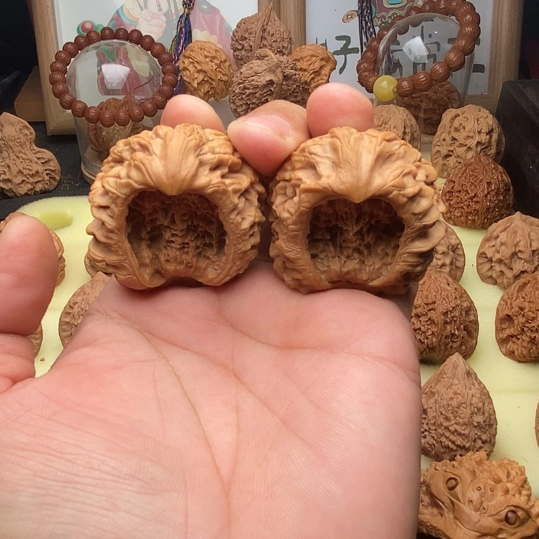 大***乐把件桃核聚宝盆蛇头货头