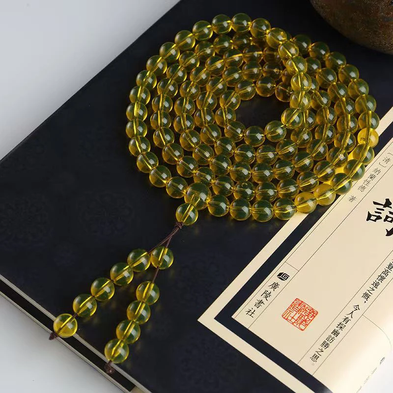 多米尼加蓝珀6mm多圈手串J265