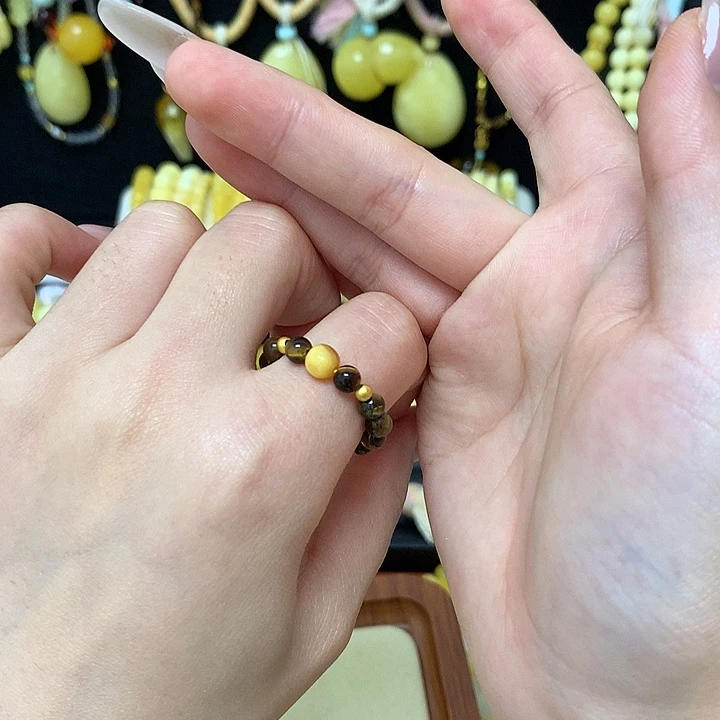 手链蜜蜡未镶嵌蜜蜡戒指单个