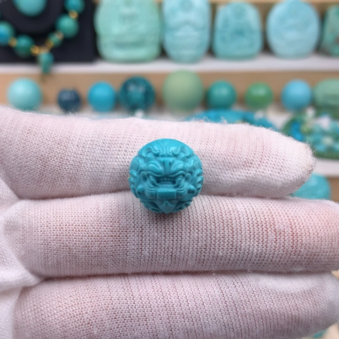 未镶嵌绿松石珠宝奇石15mm