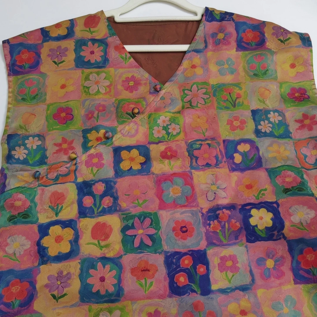 满分桑蚕丝v领5粒扣小上衣