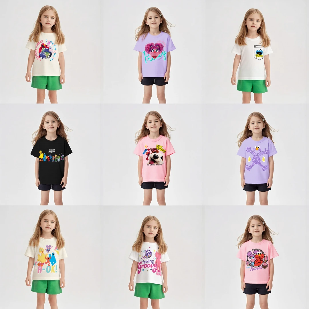 【女童】儿童极简风短袖百搭T恤时尚夏季上衣中大童