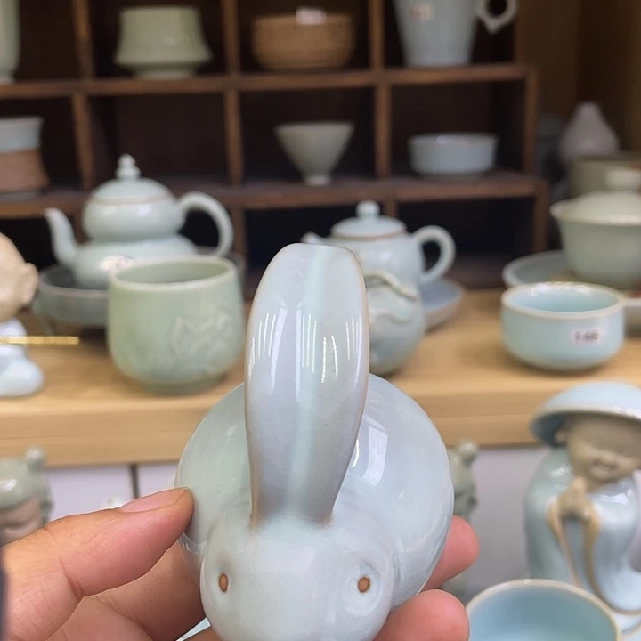 杯子微瑕兔子茶宠