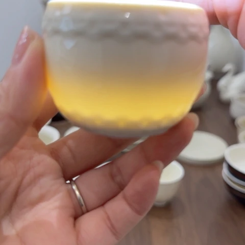 定瓷锣鼓杯不带礼盒