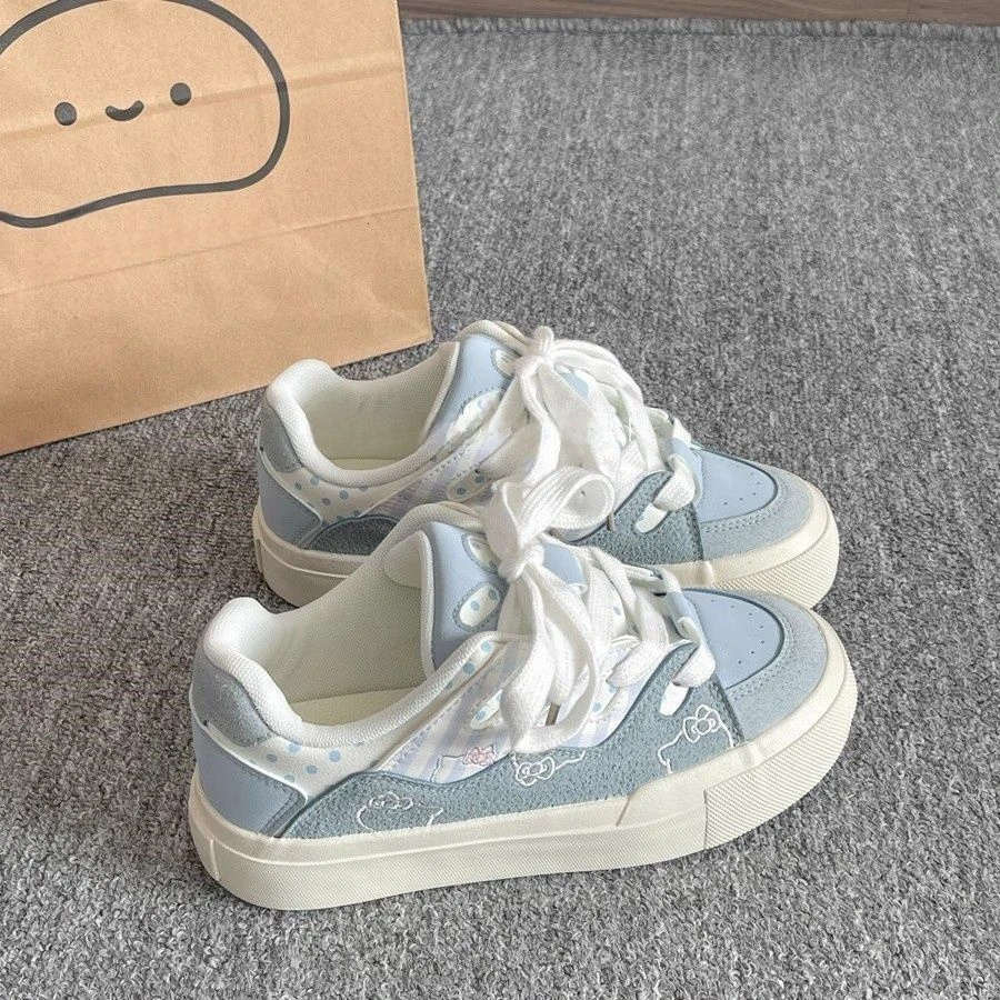 多巴胺厚底小白鞋ins潮爆款板鞋女款2025新款百搭小众鞋子面包鞋