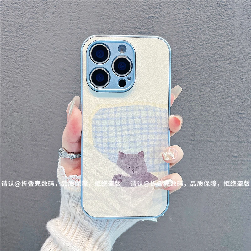 金属漆皮纹适用苹果17/iPhone/华为荣耀/OPPO/VIVO/小米/手机壳潮