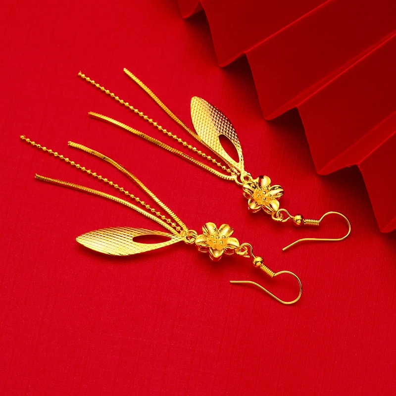 铜合金耳饰 挂钩款流苏耳环女款气质时尚百搭长款