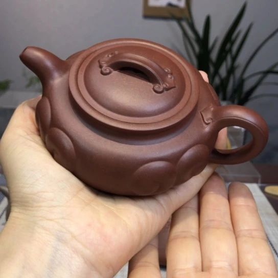紫砂茶壶精品仿古如意事事如意210c c