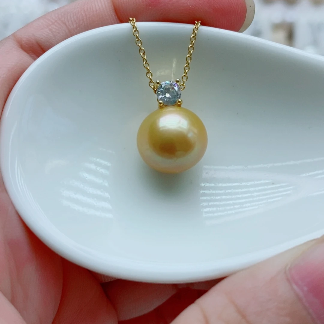 淡水珍珠未镶嵌吊坠(赠链)11.5mm