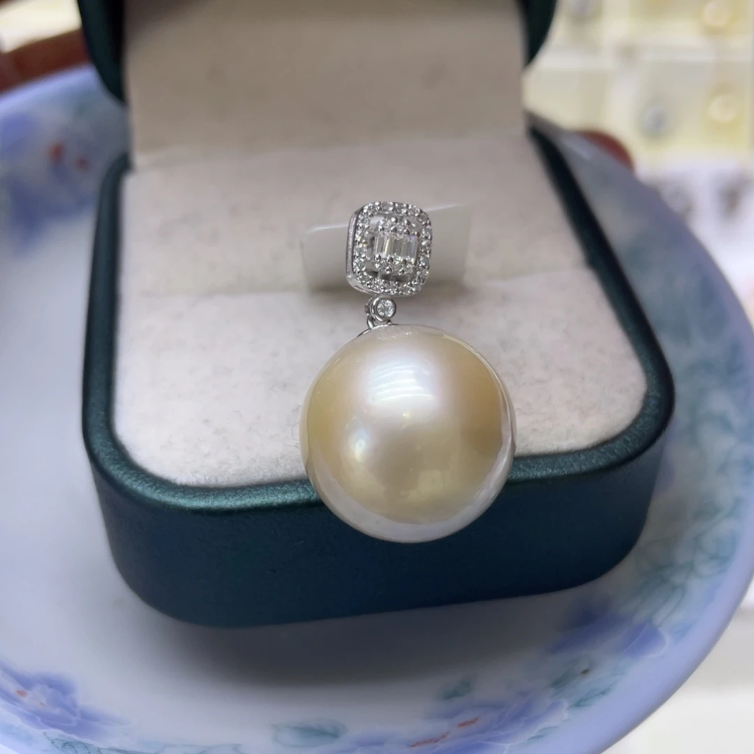 银S925镶嵌颈饰海水珍珠16-17