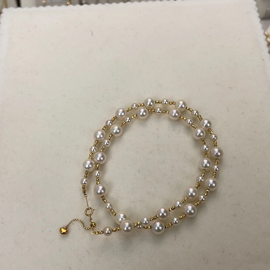 颈饰18K金镶嵌海水珍珠