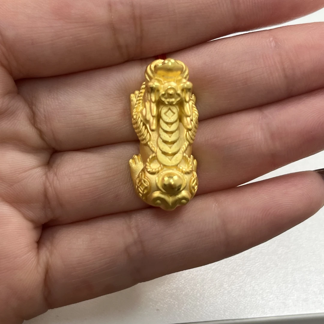 足金钱币元宝貔貅手串