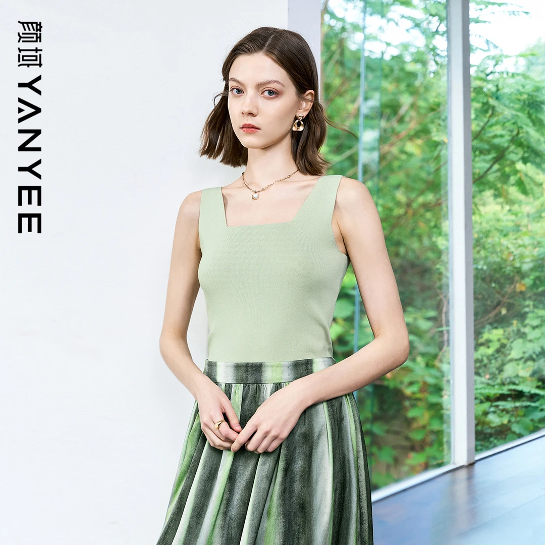 颜域方领吊带背心2025早春新款女装时尚内搭