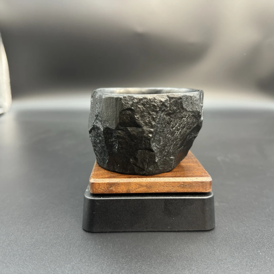 【手凿杯】•研壶社•冰碛岩主人杯纯手工