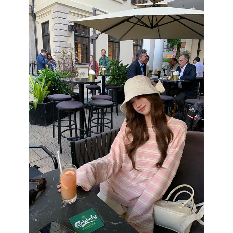 2025秋季新款修身显瘦简约百搭气质时尚长袖上衣宽松休闲直筒长裤