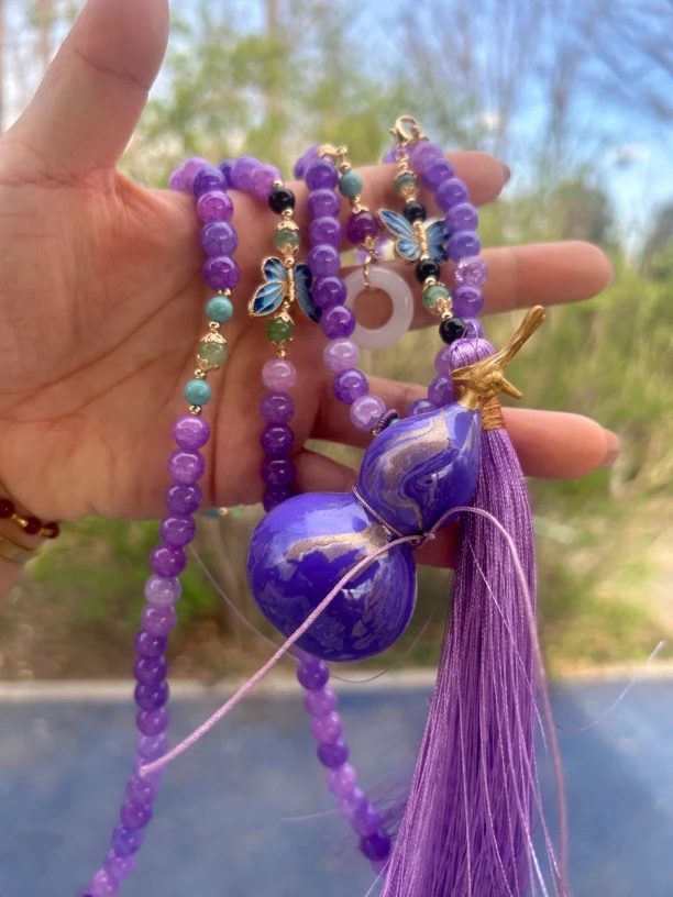 天然流体斜挎链条9种颜色下单备注颜色，偏远地区不包邮