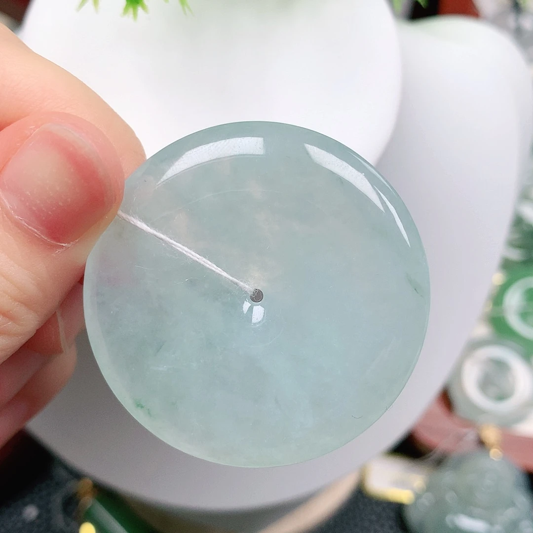 翡翠未镶嵌颈饰平安40-5.6