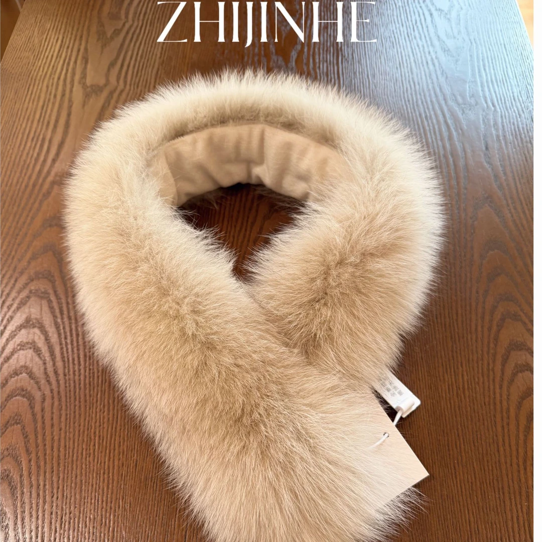 【狐狸毛围脖】ZJINHE冬季百搭氛围感狐狸毛围巾