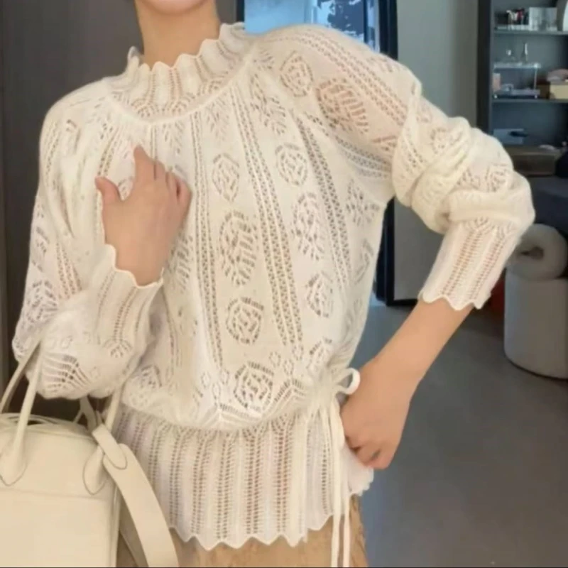 2025新款镂空秋季法式毛衣设计感毛针织衫LK2507246