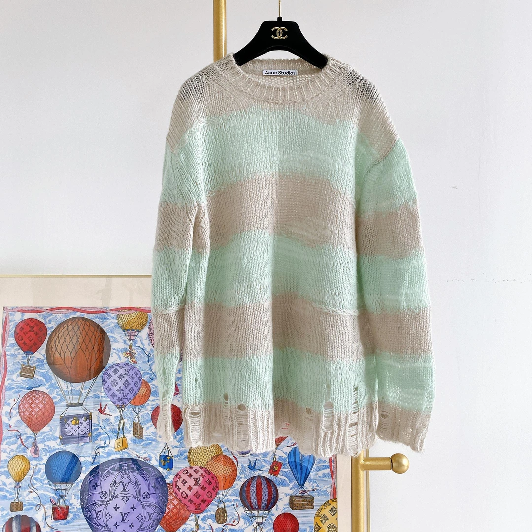 95新 Acne studio 拼色针织上衣XS码 /46563547